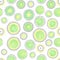 Bright seamless pattern. Watercolor. Green, yellow, gray and white colors. Grunge texture. Handmade.