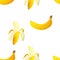 Bright seamless vector pattern with bananas yellow for t shirt,bag,blanket,sweater,socks