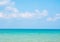 Bright seascape background on sunny day. Summer background with tropical scene.