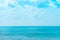 Bright seascape with blue water and sky in the afternoon