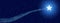 Bright Shooting Star in Dark Blue Night Sky Banner