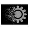 Bright Shredded Dot Halftone Cog Rotation Icon