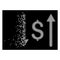 Bright Shredded Pixelated Halftone Dollar Swap Icon
