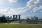 Bright sky and clouds over Singapore city