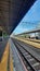 Bright Sky at Railwaiy Station for Commuter Line - Tangerang, Banten, Indonesia