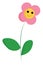 A bright smiling flower, vector or color illustration