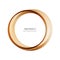 Bright smoky gold circular wave on a white background. Frame. Design element