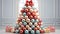 Bright snowflake decoration on modern Christmas tree, festive and joyful generated by AI