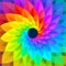 Bright spectrum colors spiral abstract flower vector background