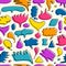 Bright speech bubble seamless pattern