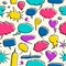 Bright speech bubble seamless pattern