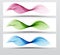 Bright speed web swoosh futuristic wave line set. Dynamic lines collection in blue and pink color.