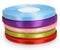 Bright spools satin ribbons