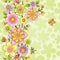 Bright spring seamless border with flowers.