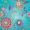 Bright spring seamless pattern with flowers.