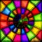Bright stained glass geometric pattern