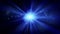 Bright star cluster with blue rays, seamless loop