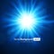 Bright star sun light natural illumination blue space star explosion business background vector