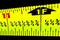 Bright Steel Tape Measure Ruler One 1 Foot - Construction, Build Fraction, inch, ft