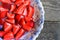 Bright Strawberries in a French dish