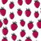 Bright strawberry seamless pattern. Summer food