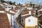 Bright street in Obidos. Portugal