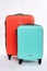 Bright suitcases for travelling.