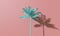 Bright summer colourful palm tree tropical background. 3D Rendering