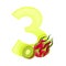 Bright Summer Number with Dragon Fruit and Kiwi Vector Illustration