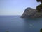 Bright, summer seascape with the rocky Black Sea coast in the Crimea near the city & x22;New World