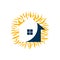 Bright Sun Home House Residential Real Estate Logo