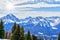 Bright Sun Over the Canadian Rockies at Lake Louise Near Banff National Park