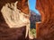 Bright sun with shadow - Subway Cave near Sedona, Arizona