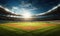 Bright Sun Shining on Baseball Field
