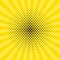 Bright sunbeams background with black dots. Abstract background with halftone dots design.