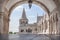 A bright sunny day in the historic center of Budapest,Fishermen's Bastion