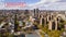 Bright Sunny Day over Housing Authority Buildings in Harlem New York