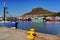 Bright sunny day and vivid colors capture Hout Bay South Africa