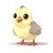 A bright and sunny illustration of a happy baby chick