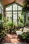 bright sunroom filled with lush green plants