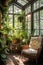 bright sunroom filled with lush green plants