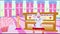 Bright Sweet light blue pink cartoon girl bunny rabbit playing a cheerful song on an upright piano animation video clip 2022