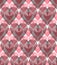 Bright symmetric seamless pattern with overlapping decorative