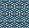 Bright symmetric seamless unusual pattern with geometric figures