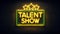 Bright Talent Show Neon Sign on Brick Background