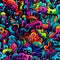 Bright TEENAGE PATTERN. Graffiti seamless texture with fancy elements and drips