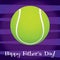Bright Tennis Ball Father`s Day card