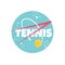 Bright tennis design. Logo icon design.Print badge