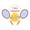 Bright tennis design. Logo icon design.Print badge