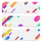 Bright trendy minimalistic neon lines abstract cards collection